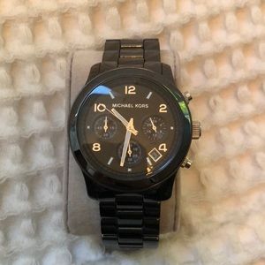 MK Black ceramic watch